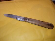 Antique Electricians Style Knife , Wood Handle, W.W.2 Or Earlier, EDC Or Display picture