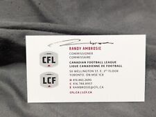 Randy Ambrosie Autograph Signed Business Card Commissioner CFL Canadian Football picture