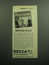 1957 Decca Records Album Advertisement - Anastasia picture