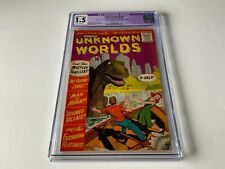 UNKNOWN WORLDS 9 CGC 1.5 PURPLE LABEL CRACK BACK OF CASE ACG COMICS 1961 picture