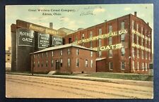 Postcard Akron Ohio Great Western Cereal Company Mother's Oats c1910 picture