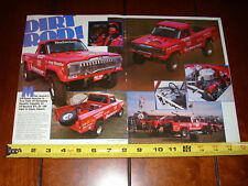 JEEP HONCHO DESERT RACE TRUCK MIKE MOORE BUDWEISER - ORIGINAL 1982 ARTICLE picture