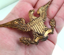 Original WWII Figural Eagle Shield US Military Sweetheart Brooch Pin RARE picture