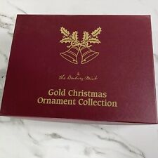 Vintage The Danbury Mint Gold Christmas Ornament Collection of 12 1999 picture