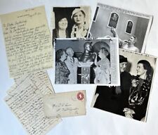 VTG Photos & letters from Christy Mathewson w/ Jane Stoughton Mathewson & family picture