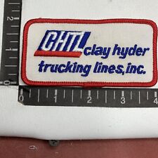 Vtg Embroidered Cloth CLAY HYDER TRUCKING LINES INC. Trucking Patch 06A1 picture