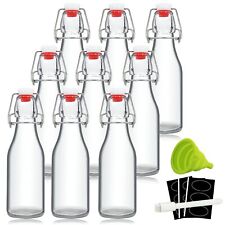 8oz Swing Top Bottles - Glass Beer Bottle with Airtight Rubber Seal Flip Caps... picture