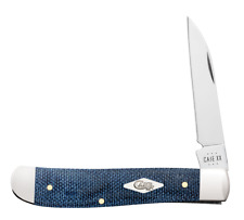 Case xx Knives Mini Trapper Blue Denim Laminate 60511 Stainless Pocket Knife picture