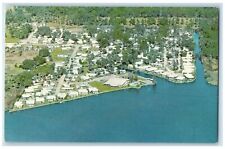 c1960s Country Club Mobile Manor Trout Lake Aerial View Grove Eustis FL Postcard picture