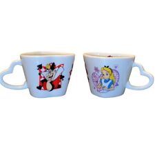 Disney’s Alice In Wonderland Queen Heart Cups 2-Piece Set Tokyo DisneyLand 4oz picture