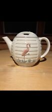 Vintage Porcelier Vitreous Flamingo Teapot 🦩 picture