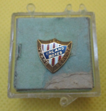 Vtg 10K Gold Inland Boxes Ten Year Service Lapel Pin Ca. 1920's Inland Container picture