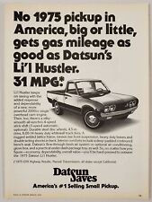 1975 Print Ad Datsun Li'l Hustler Pickup Trucks 2000cc OHC Engine picture
