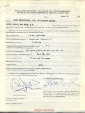 Robert Goulet signed autograph 8.5x11 Original Merv Griffin 1970 Show Contract picture