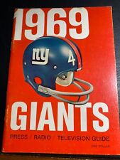 1969 Giants Press Radio TV Guide NFL Football picture