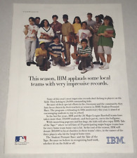 Vintage 1991 IBM Kids MLB Major League Baseball Magazine 8.5 x 11 Print Paper Ad picture