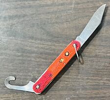 Vintage Orange Camillus Spring Assisted Pocket Knife/Line Cutter Parachutist picture