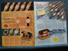 1955 Hallmark Wrist Watch 4 Pg Ad Print In Color - 38 Watches Shown- Catalog Pgs picture