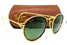 Ray-Ban USA Vintage NOS B&L Tortuga Round W1675c Classic Metals New Sunglasses picture