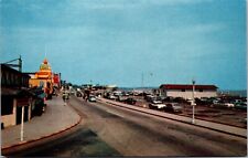 Vtg Nantasket Beach Massachusetts MA Boulevard Street View 1950s Chrome Postcard picture