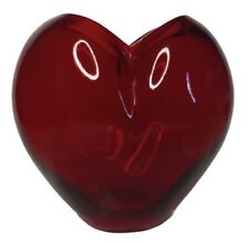 Vintage Glass Red Heart Vase picture