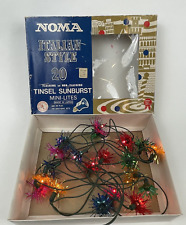 Vintage Noma Christmas Lights Tinsel Sunburst Italian Style Atomic Star String  picture