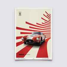 AWESOME MASERATI A6GCS BERLINETTA -1954 - RED | LIMITED EDITION POSTER picture