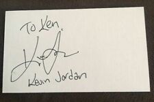 KEVIN JORDAN - BASKETBALL PLAYER - AUTOGRAPH SIGNED - INDEX CARD - AUTHENTIC picture