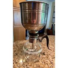 Vintage Cory Glass and Metal Siphon Restaurant Coffee Brewer CAR 5 Untested. picture