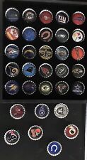 NFL Team Bottle Cap 🧲Hand Made With Strong Magnet Lot Of 32 picture