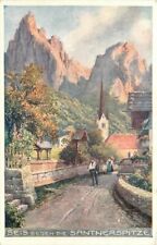 c1910 Seis Gegen Die Santnerspitz Germany Travel Poster Art Advertising Postcard picture