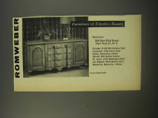 1956 Romweber Country English Buffet Ad - Furniture of timeless beauty picture