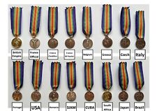 REPRODUCTION WW1 16 Inter-Allied Country Victory Medals MINIATURE  [VICx16] picture