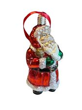 Vintage OWC Old World Christmas Santa Claus Blown Glass Ornament  picture