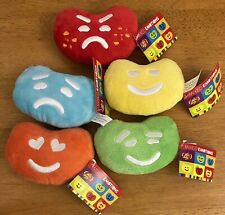 Jelly Belly Mixed Emotions Plush stuffed jellybeans SET OF FIVE NEW picture