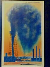 Vintage Postcard 1941 Oil Gushers Oil Wells Oklahoma picture