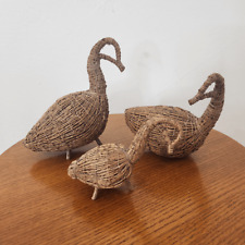 Vintage Cree Indian Goose Twig Decoys Set of 3 picture