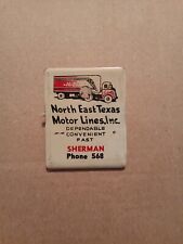 Vintage North East Texas Motor Lines Clip Board Paper Clip Sherman TX Trucking  picture