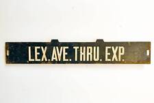 Rare 1920s NYC IRT Subway Sign - Lexington Avenue Thru. Express - Destination T picture