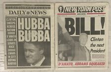 New York Daily News & Post  Bill Clinton Elected President November 4 , 1992 picture