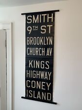 GALLERY FRAMED NY NYC SUBWAY ROLL SIGN CONEY ISLAND BROOKLYN KINGS SMITH 9th ST. picture