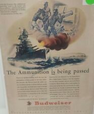 Vintage 1942 Anheuser Busch Budweiser War Advertisement picture