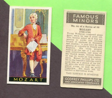 1936 GODFREY PHILLIPS LTD CIGARETTES FAMOUS MINORS CARD #44 MOZART picture