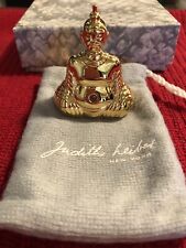 New Judith Lieber Gold Metal Buddha With Simulated Ruby Pill Box picture