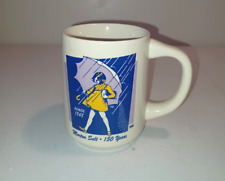 Vintage Morton Salt Girl 1968 Logo Coffee Cup / Mug When It Rains It Pours picture