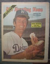 June 22, 1974 Sporting News with L.A. Dodgers Super Southpaw Tommy John Cover picture