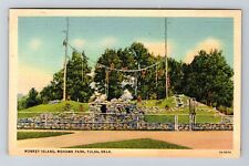 Tulsa OK-Oklahoma, Monkey Island Mohawk Park, Vintage Postcard picture