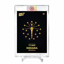 FLAG OF INDIANA U.S. State Flags Holo Gold Card 2023 GleeBeeCo #8D77-G 1/1 picture