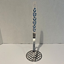 Vintage Blue Cornflower Masher Coordinates with Corning Ware Japan Stainless picture