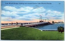 Postcard - Lake Worth Bridge, Looking East Toward Casino, Lake Worth, Florida picture